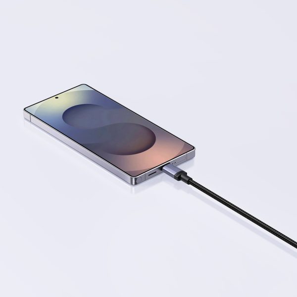 USB-C PD kabelis ātrai uzlādei 100W 0.5m - melns