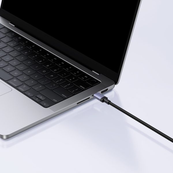 USB-C PD kabelis ātrai uzlādei 100W 0.5m - melns