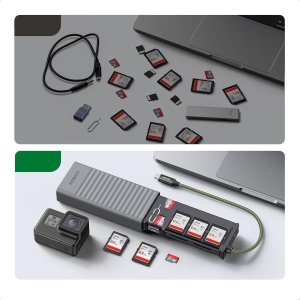 1032037-7-czytnik-kart-pamieci-2w1-z-organizerem-ugreen-hurtownia-dropshipping.jpg 2-in-1 atmiņas karšu lasītājs ar 10 karšu organizatoru - pelēks