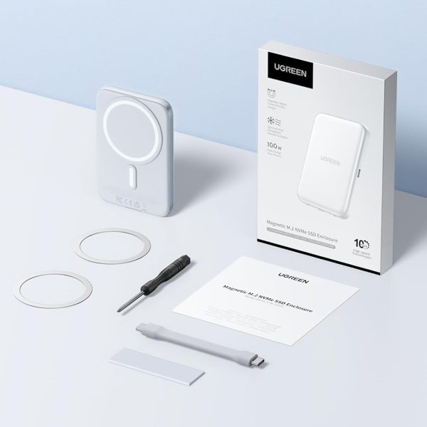 1032038-3-obudowa-magnetyczna-na-dysk-m-2-nvme-ugreen-hurtownia-dropshipping.jpg Magnētisks M.2 NVMe SSD korpuss - balts