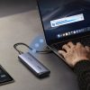 M.2 NVMe SATA SSD 20Gbps korpuss ar USB-C kabeli - pelēks