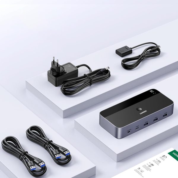 1032040-5-przelacznik-2-komputery-2-monitory-kvm-ugreen-hurtownia-dropshipping.jpg 2 datoru un 2 monitoru KVM slēdzis DisplayPort USB-A USB-C 8K 60Hz - pelēks