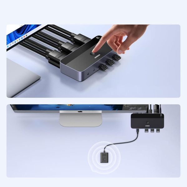 1032040-7-przelacznik-2-komputery-2-monitory-kvm-ugreen-hurtownia-dropshipping.jpg 2 datoru un 2 monitoru KVM slēdzis DisplayPort USB-A USB-C 8K 60Hz - pelēks