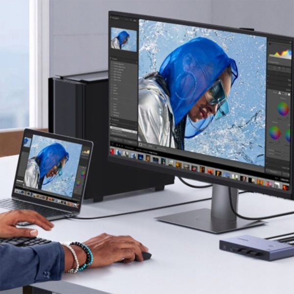 1032041-5-przelacznik-2-komputery-1-monitor-kvm-ugreen-hurtownia-dropshipping.jpg 2 datoru un 1 monitora KVM slēdzis USB-C HDMI 4K 60Hz - pelēks