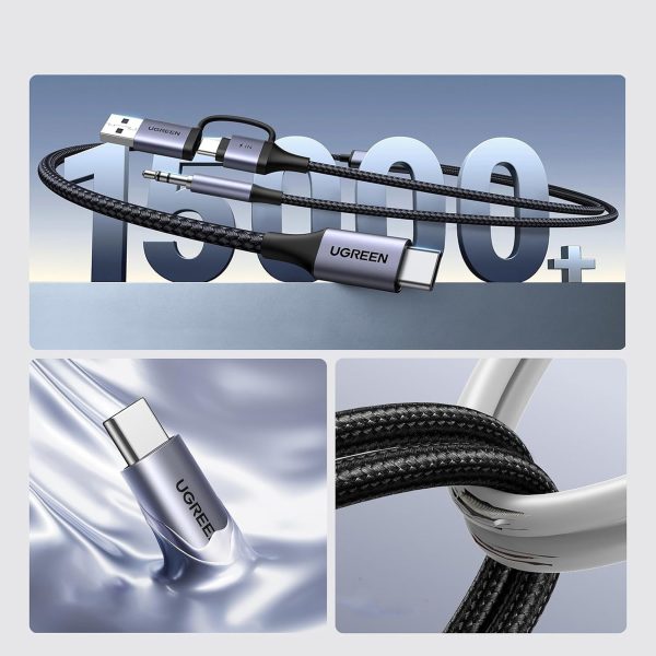 1032042-3-adapter-audio-z-funkcja-ladowania-2w1-ugreen-hurtownia-dropshipping.jpg Audio adapteris ar uzlādes funkciju 2-in-1 USB-C - USB-A/C miniligzda - melns