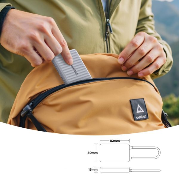 SD microSD USB-C atmiņas karšu lasītājs — pelēks