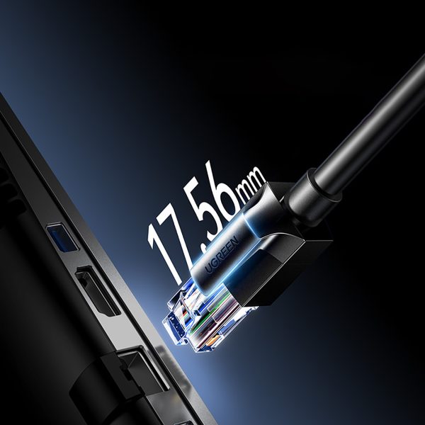 Cat 6A UTP RJ45 Ethernet tīkla kabelis 2m - melns