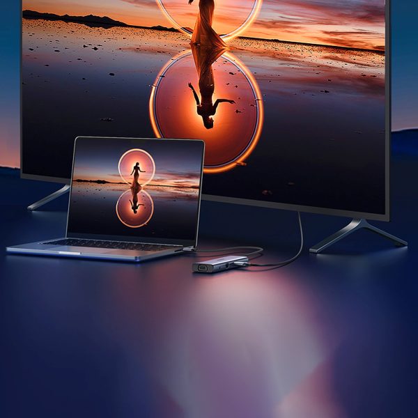 1032065-2-hub-rozdzielacz-10w1-usb-c-na-usb-c-ugreen-hurtownia-dropshipping.jpg 10 vienā USB-C uz USB-C USB-A HDMI Ethernet SD TF miniligzda centrmezgls — pelēks