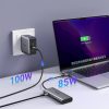 7-in-1 USB-C uz HDMI centrmezgls USB-C USB-A SD TF - pelēks
