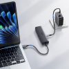 6-in-1 USB-C uz HDMI USB-C USB-A Ethernet centrmezgls - pelēks