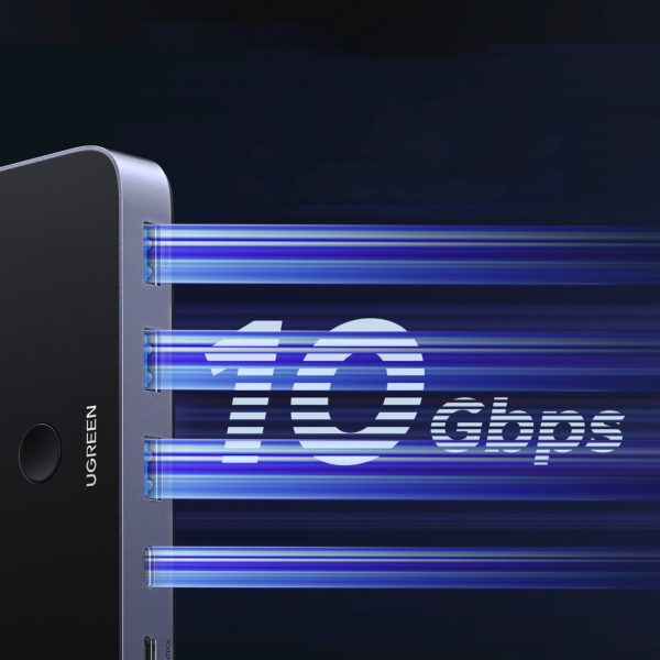 USB-C USB-A 10Gb/s slēdzis — pelēks