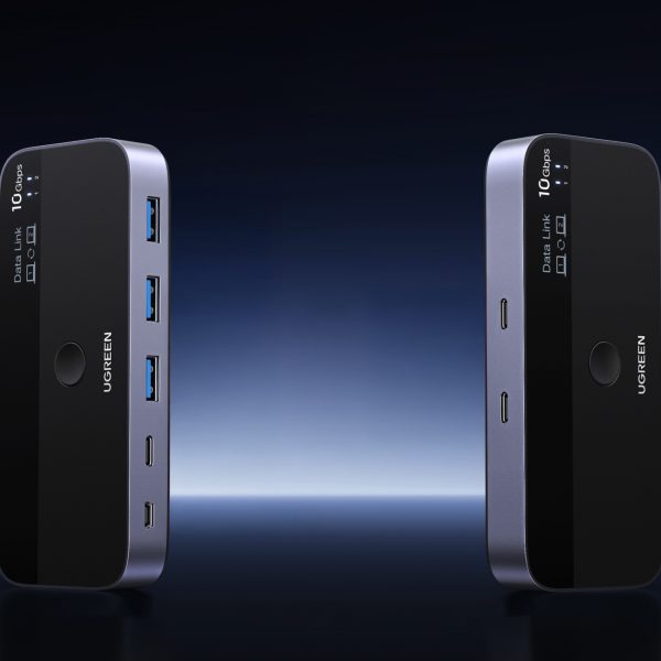 USB-C USB-A 10Gb/s slēdzis — pelēks