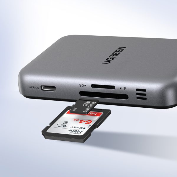 7-in-1 USB-C uz HDMI centrmezgls USB-C USB-A SD TF - pelēks