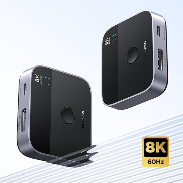 Pārslēgt DisplayPort USB-C uz USB-C — pelēks