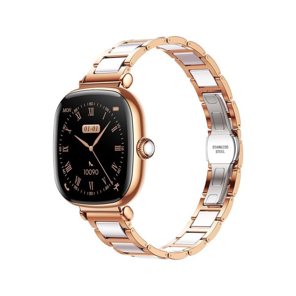 Starlight JR-FS1 viedpulkstenis ar zvanu atbildēšanas funkciju, 2 siksniņas - zelta krāsā