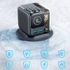 5 portu galda lādētājs ar 2 ievelkamiem kabeļiem GaN 140W - pelēks