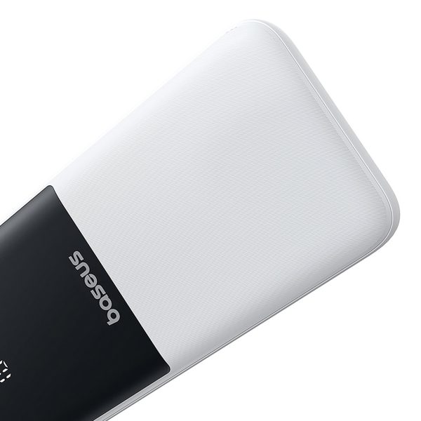 Lipow 10000mAh 22.5W Powerbank ar iebūvētu USB-C iPhone Lightning kabeli - balts