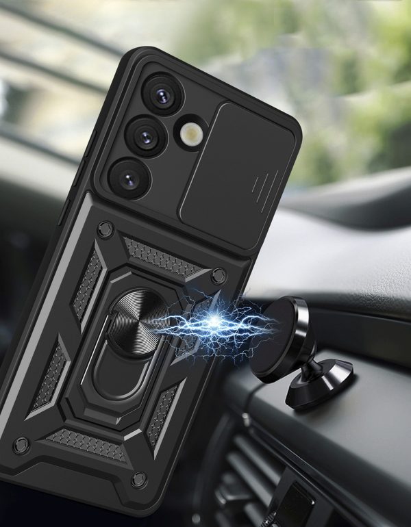 1032138-3-etui-pancerne-z-oslona-aparatu-ringiem-hurtel-hurtownia-dropshipping.jpg Bruņots maciņš ar kameras aizsarggredzenu priekš Samsung Galaxy S25 Hybrid Armor Camshield - melns