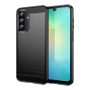 Silikona maciņš Samsung Galaxy A56 / A36 oglekļa šķiedras korpusam - melns