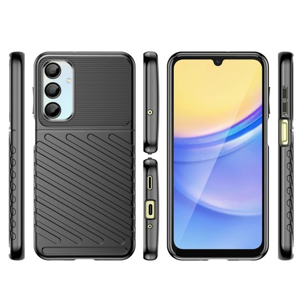 Silikona bruņu maciņš Samsung Galaxy A56/A36 Thunder Case - melns