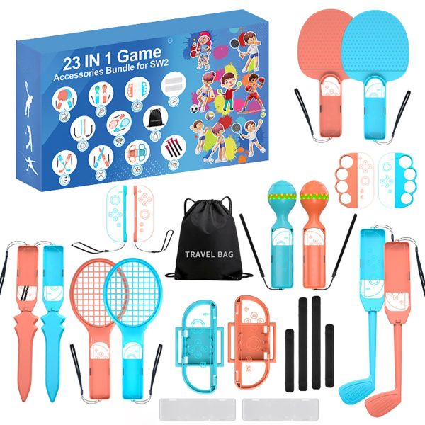 1032201-1-zestaw-akcesoriow-rodzinnych-23w1-do-konsoli-hurtel-hurtownia-dropshipping.jpg 23 vienā ģimenes aksesuāru komplekts Nintendo Switch 2 konsolei — oranžs un zils