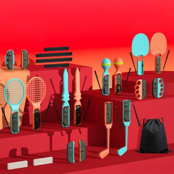 1032201-4-zestaw-akcesoriow-rodzinnych-23w1-do-konsoli-hurtel-hurtownia-dropshipping.jpg 23 vienā ģimenes aksesuāru komplekts Nintendo Switch 2 konsolei — oranžs un zils