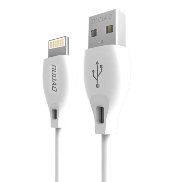 USB-A - iPhone Lightning 2.4A kabelis 1m - balts