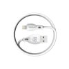 USB-A - iPhone Lightning 2.4A kabelis 1m - balts