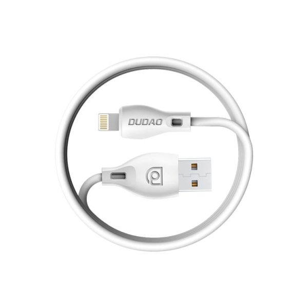 USB-A - iPhone Lightning 2.4A kabelis 1m - balts
