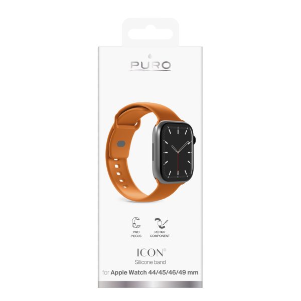 Silikona siksniņa Apple Watch 44/45/46/49mm Icon - oranža
