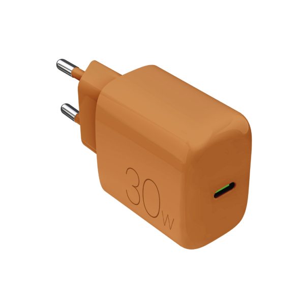 USB-C Pro Lite 30W sienas lādētājs - oranžs