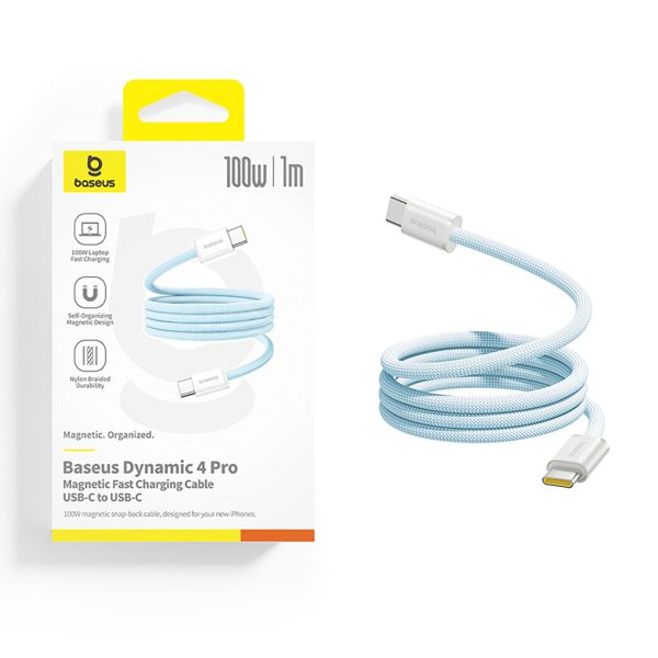 Pašmontējams USB-C Dynamic 4 Pro 100W 1m kabelis - zils