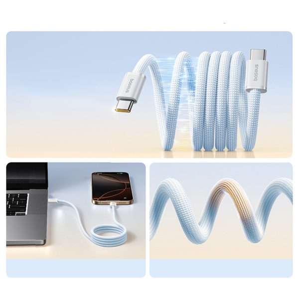 Pašmontējams USB-C Dynamic 4 Pro 100W 1m kabelis - zils