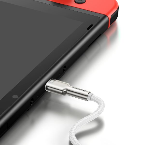Cafule metāla 100W 2m USB-C kabelis - balts