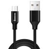 Yiven 1,5 m USB-A - MicroUSB kabelis - melns
