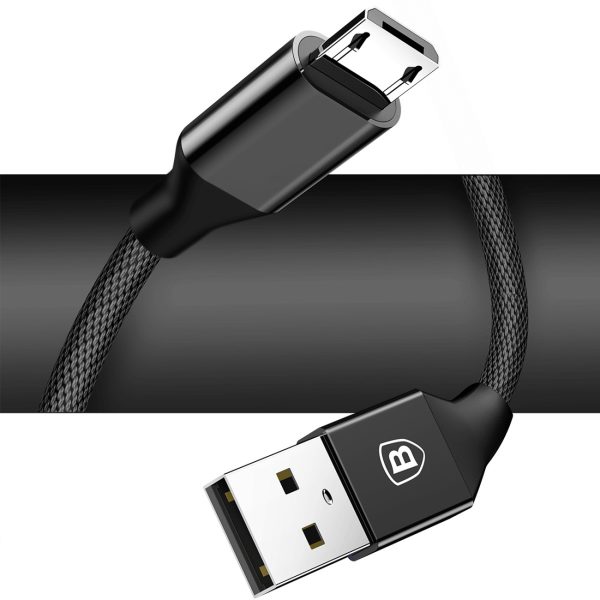 Yiven 1,5 m USB-A - MicroUSB kabelis - melns