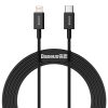USB-C kabelis - iPhone Lightning Superior Series PD 20W 2m - melns