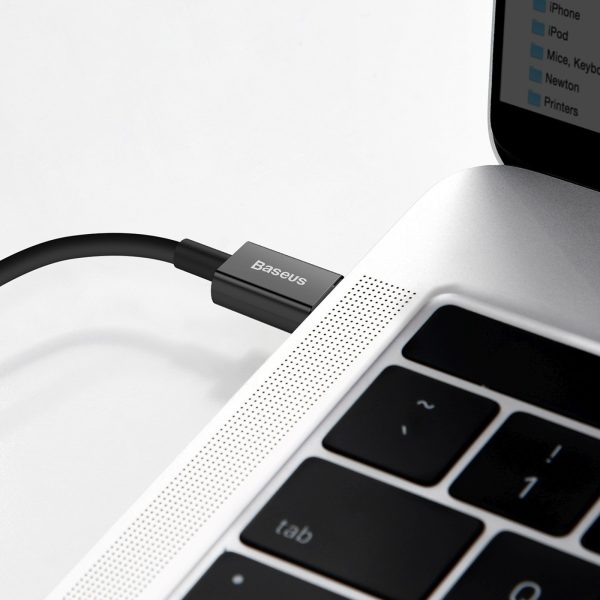 USB-C kabelis - iPhone Lightning Superior Series PD 20W 2m - melns