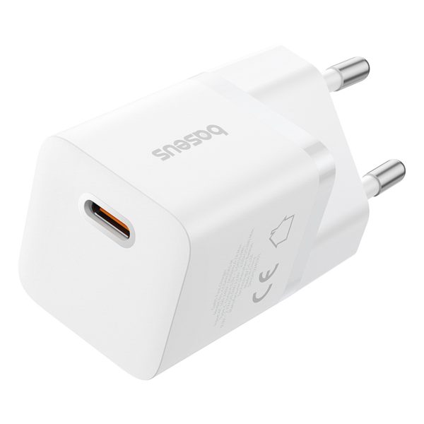 USB-C GaN5 25W sienas lādētājs - balts