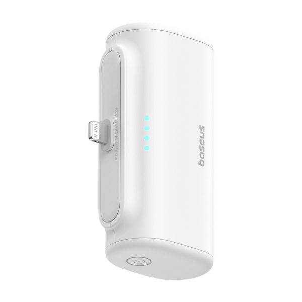 Powerbank 5000mAh iPhone Lightning USB-C Compact 20W - balts