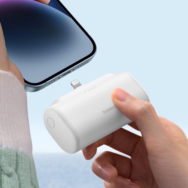 Powerbank 5000mAh iPhone Lightning USB-C Compact 20W - balts
