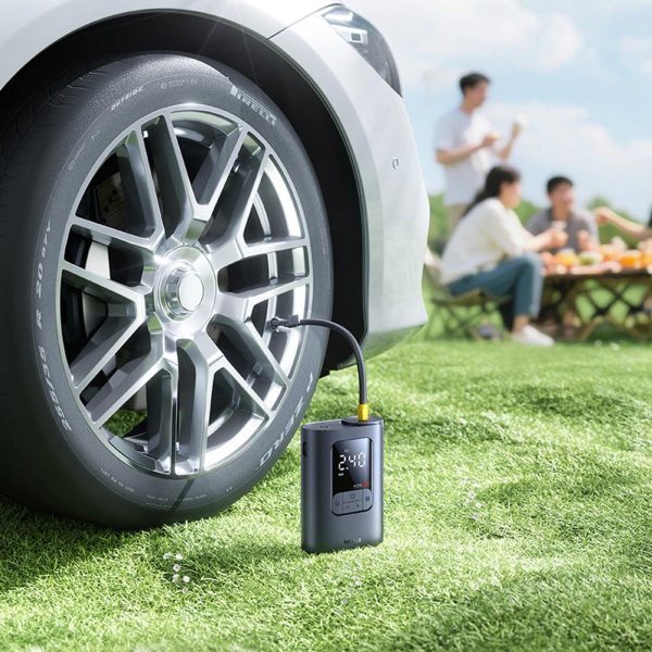 1032240-7-kompresor-bezprzewodowy-3-koncowki-150psi-26-baseus-hurtownia-dropshipping.jpg Bezvadu kompresors ar 3 uzgaļiem 150PSI 26 l/min 82W - melns