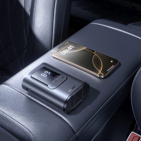 1032240-8-kompresor-bezprzewodowy-3-koncowki-150psi-26-baseus-hurtownia-dropshipping.jpg Bezvadu kompresors ar 3 uzgaļiem 150PSI 26 l/min 82W - melns