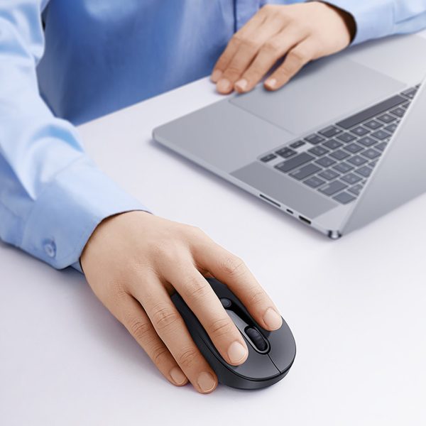 Bezvadu ergonomiska Bluetooth pele F02 - melna