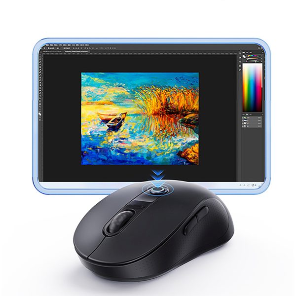 Bezvadu ergonomiska Bluetooth pele F02 - melna