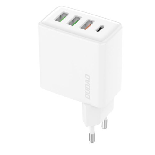 USB-A USB-C PD QC 20W sienas lādētājs - balts