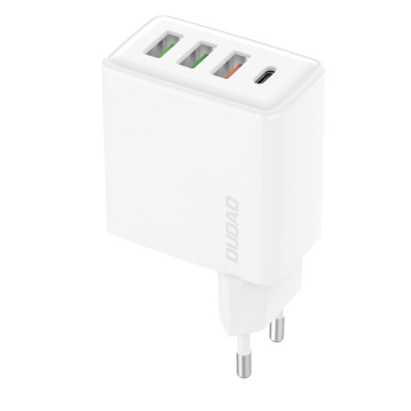 USB-A USB-C PD QC 20W sienas lādētājs - balts