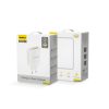 USB-A USB-C PD QC 20W sienas lādētājs - balts