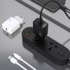 USB-A sienas lādētājs ar USB-A - USB-C GaN kabeli 25W - balts