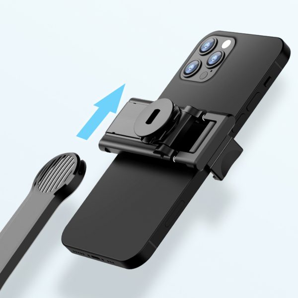 Selfiju nūja 4in1 salokāma statīva foto nūja ar tālvadības pulti 110cm - melna